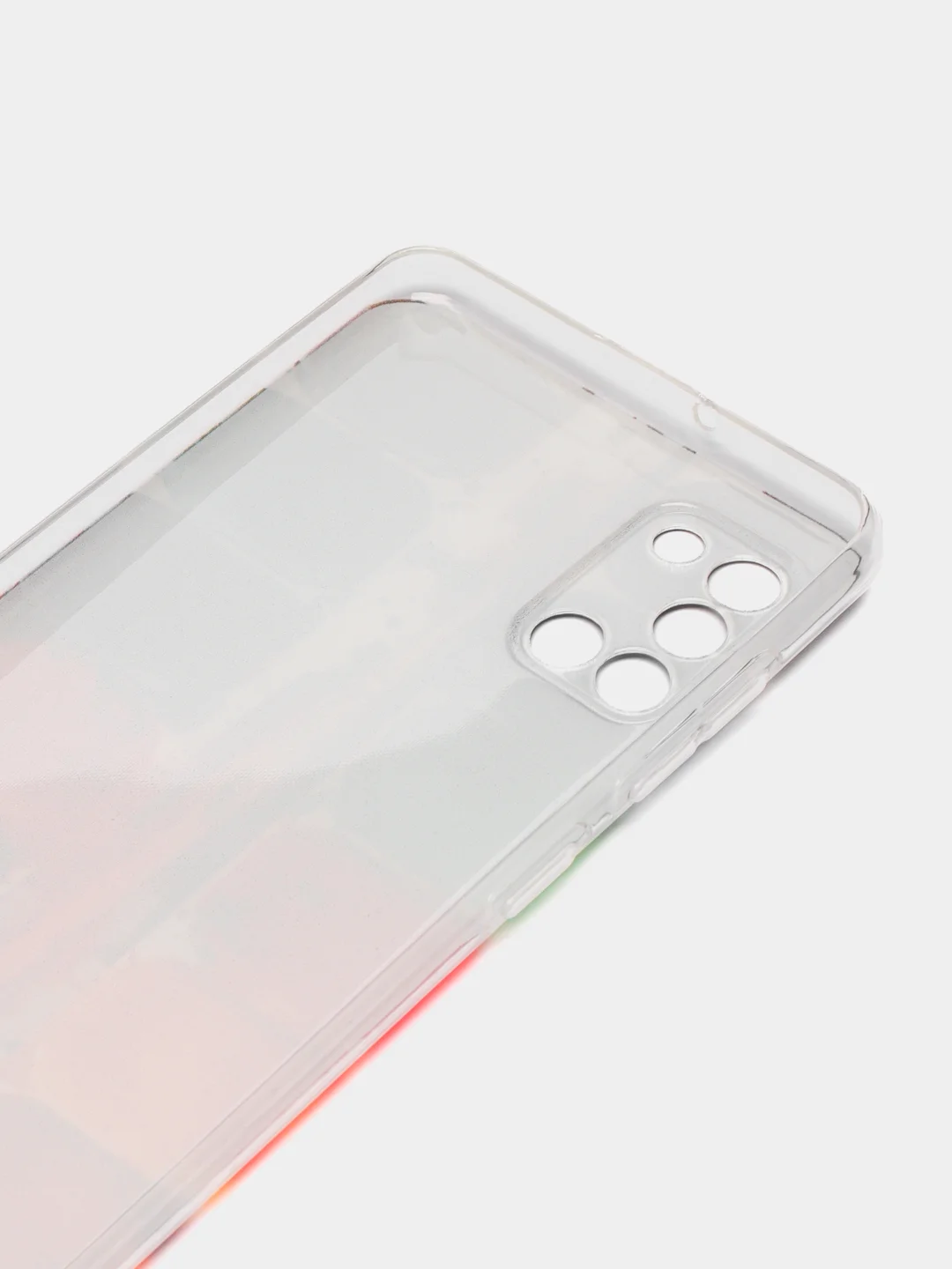 Бордовый силиконовый чехол на Samsung Galaxy A31 / Самсунг А31 прозрачный с рисунком, защита камеры