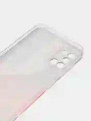 Бордовый силиконовый чехол на Samsung Galaxy A31 / Самсунг А31 прозрачный с рисунком, защита камеры