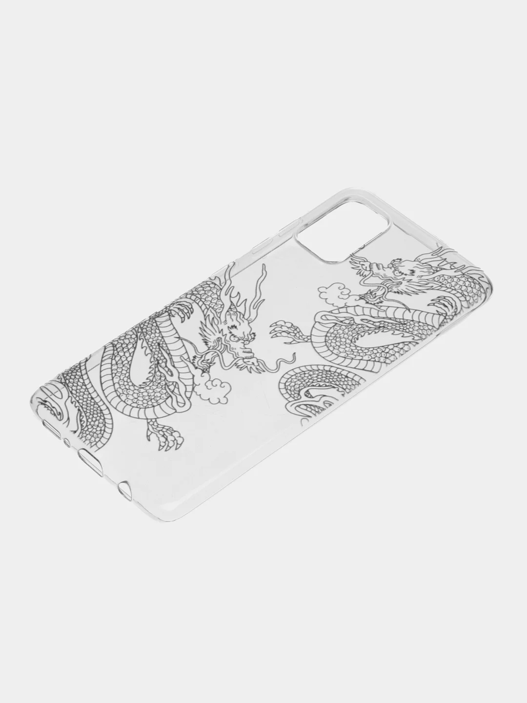 Пудровый силиконовый чехол на Samsung Galaxy A51 / Самсунг А51 прозрачный с рисунком, защита камеры