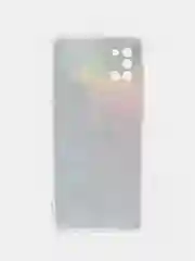 Пурпурный силиконовый чехол на Samsung Galaxy A31 / Самсунг А31 прозрачный с рисунком, защита камеры