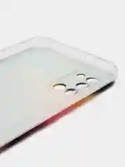 Пурпурный силиконовый чехол на Samsung Galaxy A31 / Самсунг А31 прозрачный с рисунком, защита камеры