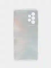 Фиолетовый силиконовый чехол на Samsung Galaxy A52/A52s / Самсунг А52/A52s прозрачный, с рисунком