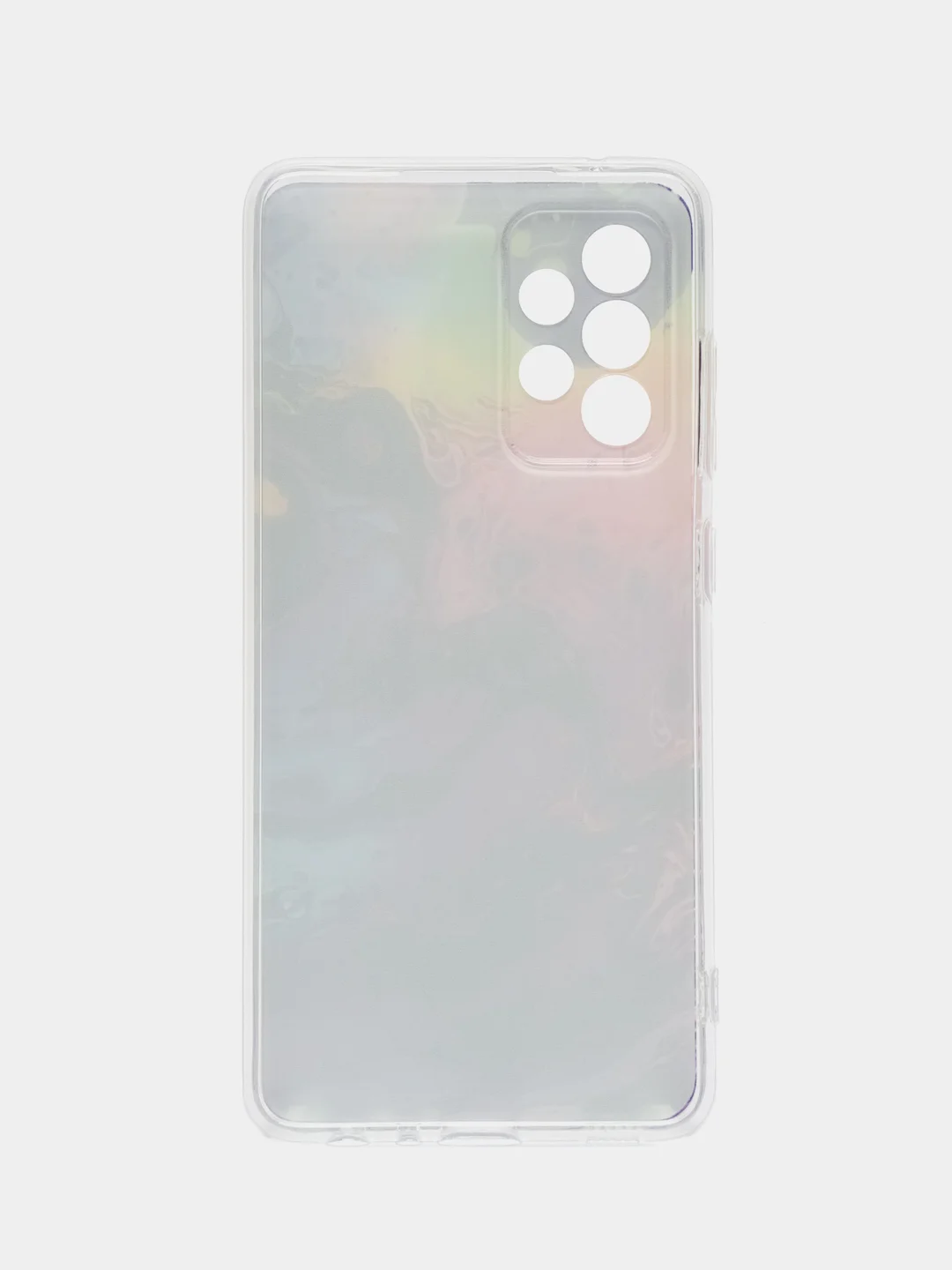 Пурпурный силиконовый чехол на Samsung Galaxy A52/A52s / Самсунг А52/A52s прозрачный, с рисунком
