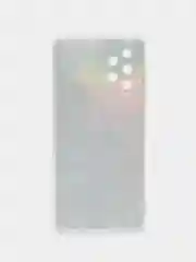 Пурпурный силиконовый чехол на Samsung Galaxy A32 / Самсунг А32 прозрачный с рисунком, защита камеры