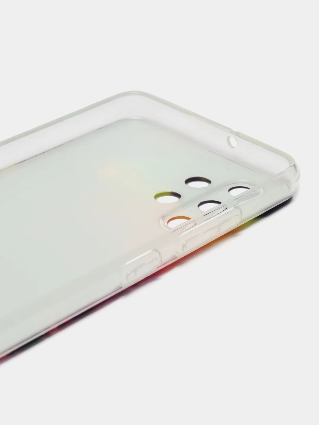 Пурпурный силиконовый чехол на Samsung Galaxy A32 / Самсунг А32 прозрачный с рисунком, защита камеры