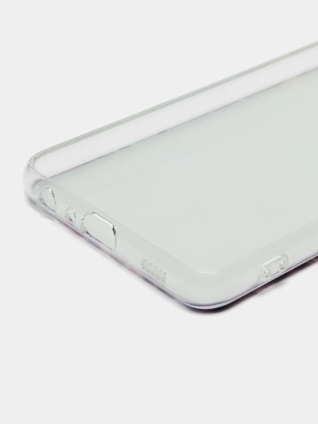 Пурпурный силиконовый чехол на Samsung Galaxy A32 / Самсунг А32 прозрачный с рисунком, защита камеры