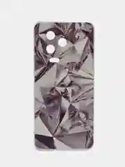 Серый металлик чехол на Infinix Note 12 Pro 4G/Note 12 2023 / Инфиникс Нот 12 2023 прозрачный, с рисунком