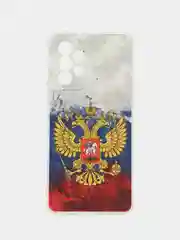 Синий чехол на Samsung Galaxy A53 5G / Галакси А53 5G прозрачный, с рисунком, защита камеры