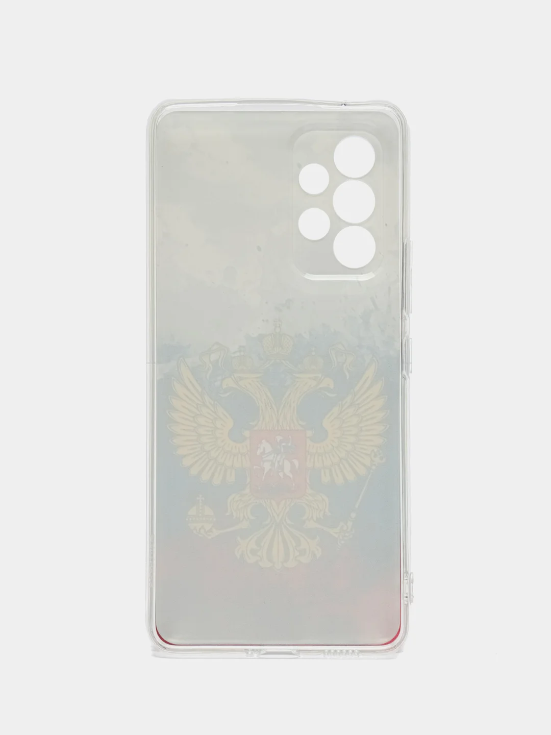 Синий чехол на Samsung Galaxy A53 5G / Галакси А53 5G прозрачный, с рисунком, защита камеры