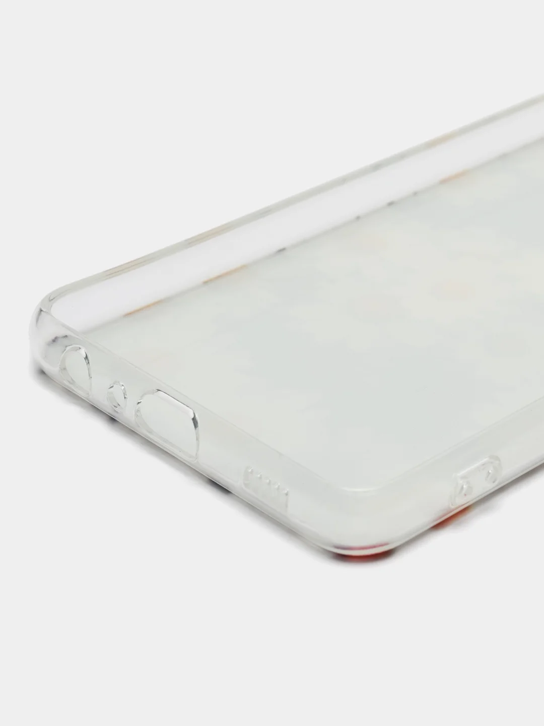 Золотой силиконовый чехол на Samsung Galaxy A32 / Самсунг А32 прозрачный с рисунком, защита камеры
