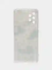 Золотой силиконовый чехол на Samsung Galaxy A32 / Самсунг А32 прозрачный с рисунком, защита камеры
