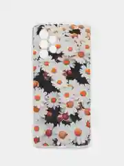 Золотой силиконовый чехол на Samsung Galaxy A52/A52s / Самсунг А52/A52s прозрачный, с рисунком