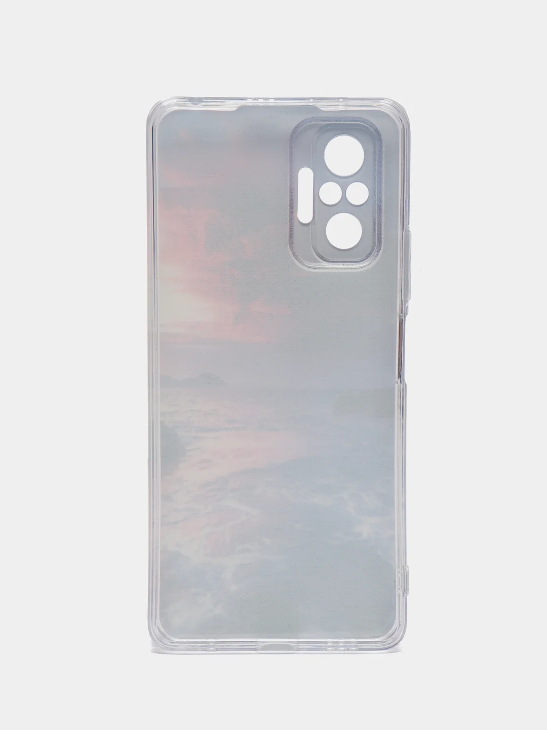 Фиолетовый чехол на Xiaomi Redmi Note 10 Pro / Сяоми Редми Нот 10 Про прозрачный, с рисунком