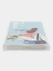 Тёмно-серый чехол на Samsung Galaxy S22 Ultra / Самсунг S22 Ultra прозрачный с рисунком, защита камеры