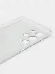 Тёмно-серый чехол на Samsung Galaxy S22 Ultra / Самсунг S22 Ultra прозрачный с рисунком, защита камеры