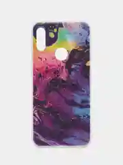 Пурпурный силиконовый чехол на Honor 8A/8A Pro/Huawei Y6 2019/Y6s / Хонор 8А прозрачный, с рисунком