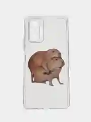 Бежевый чехол на Xiaomi Redmi Note 10 Pro / Сяоми Редми Нот 10 Про прозрачный, с рисунком
