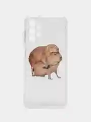 Бежевый силиконовый чехол на Samsung Galaxy A13 4G / Самсунг А13 4G прозрачный, с рисунком