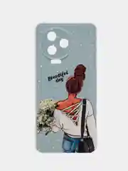 Тёмно-серый чехол на Infinix Note 12 Pro 4G/Note 12 2023 / Инфиникс Нот 12 2023 прозрачный, с рисунком