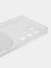 Бежевый чехол на Samsung Galaxy S22 Ultra / Самсунг S22 Ultra прозрачный с рисунком, защита камеры