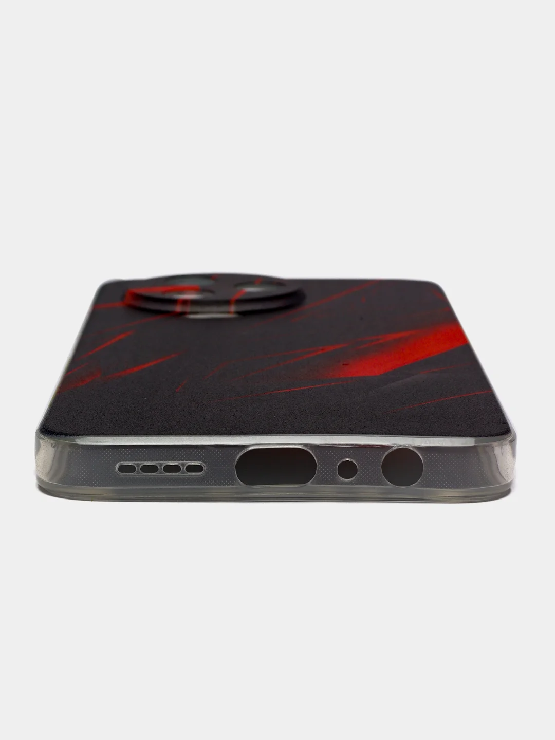 Красный чехол на Infinix Note 12 Pro 4G/Note 12 2023 / Инфиникс Нот 12 2023 прозрачный, с рисунком
