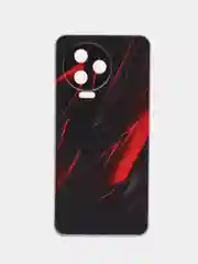 Красный чехол на Infinix Note 12 Pro 4G/Note 12 2023 / Инфиникс Нот 12 2023 прозрачный, с рисунком