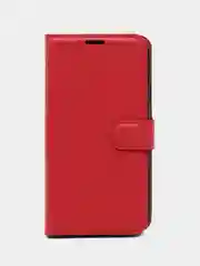 Красный чехол-книжка iPhone 11, XR, SE 2020, 6, 6s, 7, 8, Plus, Pro, XS, X, Max с застежкой