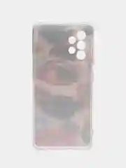 Кремовый силиконовый чехол на Samsung Galaxy A52/A52s / Самсунг А52/A52s прозрачный, с рисунком