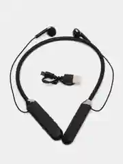 Черный наушники беспроводные, гарнитура, спортивные с ободком Bluetooth на шею