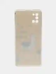 Горчичный силиконовый чехол на Samsung Galaxy A31 / Самсунг А31 прозрачный с рисунком, защита камеры