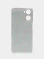 Светло-оранжевый силиконовый чехол на Realme 10 4G / Реалми 10 4G прозрачный, с рисунком, защита камеры