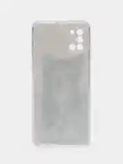 Молочный силиконовый чехол на Samsung Galaxy A31 / Самсунг А31 прозрачный с рисунком, защита камеры