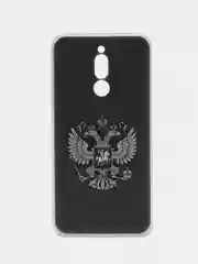 Приглушённый хаки силиконовый чехол на Xiaomi Redmi 8 / Сяоми Редми 8 прозрачный, с рисунком, защита камеры