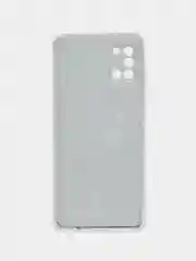 Серый меланж силиконовый чехол на Samsung Galaxy A31 / Самсунг А31 прозрачный с рисунком, защита камеры