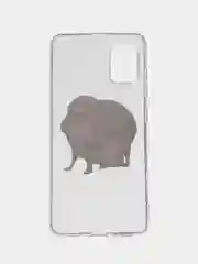 Бежевый силиконовый чехол на Samsung Galaxy A51 / Самсунг А51 прозрачный с рисунком, защита камеры