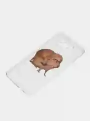 Бежевый силиконовый чехол на Xiaomi Poco X3/X3 Pro / Сяоми Poco X3/Х3 Про прозрачный, с рисунком