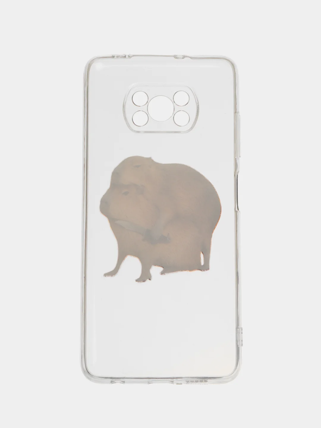 Бежевый силиконовый чехол на Xiaomi Poco X3/X3 Pro / Сяоми Poco X3/Х3 Про прозрачный, с рисунком
