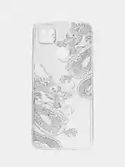 Пудровый силиконовый чехол на Xiaomi Redmi 9C / Сяоми Редми 9С прозрачный с рисунком, защита камеры