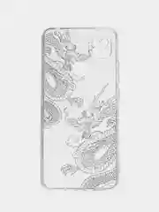 Пудровый силиконовый чехол на Xiaomi Redmi 9C / Сяоми Редми 9С прозрачный с рисунком, защита камеры