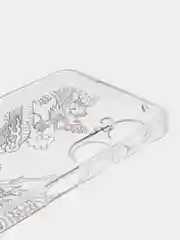 Пудровый силиконовый чехол на Realme 10 4G / Реалми 10 4G прозрачный, с рисунком, защита камеры
