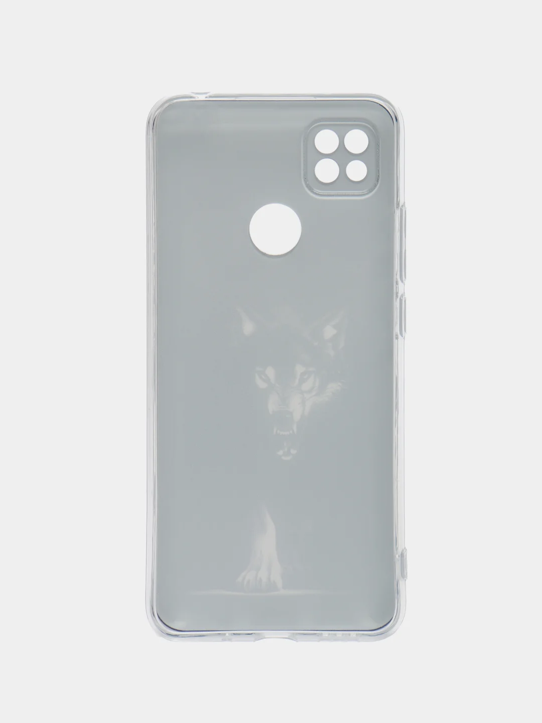 Серый меланж силиконовый чехол на Xiaomi Redmi 9C / Сяоми Редми 9С прозрачный с рисунком, защита камеры