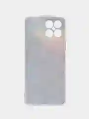 Пурпурный силиконовый чехол на Honor X8 / Хонор Х8 прозрачный, с рисунком, защита камеры