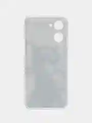 Серый силиконовый чехол на Realme 10 4G / Реалми 10 4G прозрачный, с рисунком, защита камеры