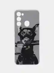 Серый чехол на Tecno Spark Go 2022/8C/9 / Текно Спарк Гоу 2022/8С/9 прозрачный, с рисунком