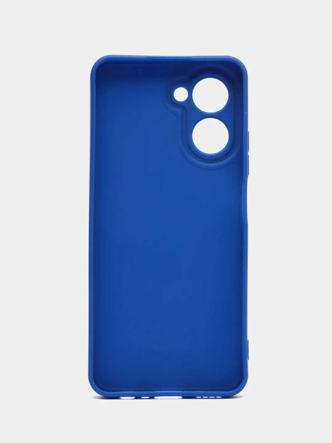 Синий чехол силиконовый на Realme C 33 (Реалми С 33) матовый с дополнительной защитой камеры
