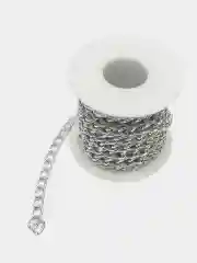 Серебряный цепь средне-крупная для сумок и бижутерии, 6,5 мм ширина