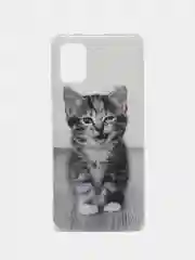 Молочный силиконовый чехол на Samsung Galaxy A51 / Самсунг А51 прозрачный с рисунком, защита камеры
