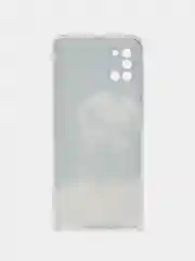 Бронзовый силиконовый чехол на Samsung Galaxy A31 / Самсунг А31 прозрачный с рисунком, защита камеры