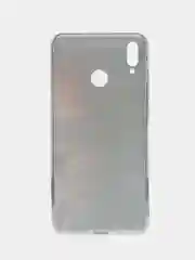 Фиолетовый силиконовый чехол на Honor 8X / Хонор 8Х прозрачный, с рисунком, защита камеры