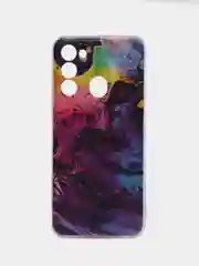 Пурпурный чехол на Tecno Spark Go 2022/8C/9 / Текно Спарк Гоу 2022/8С/9 прозрачный, с рисунком